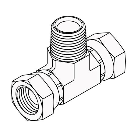 Hydraulic Fitting-Steel06MP-06FPX-06FPX TEE